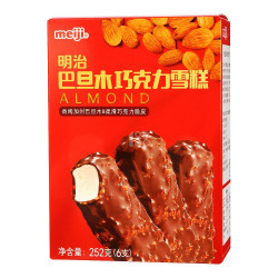 1号店超市 明治 巴旦木巧克力雪糕 252g（6支）19.9元 已降38元