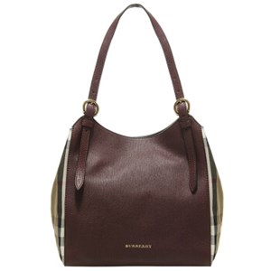 BURBERRY 巴宝莉 女款THE CANTER HOUSE红褐色格纹织物配皮小号坎特手提包 39630291 4049元