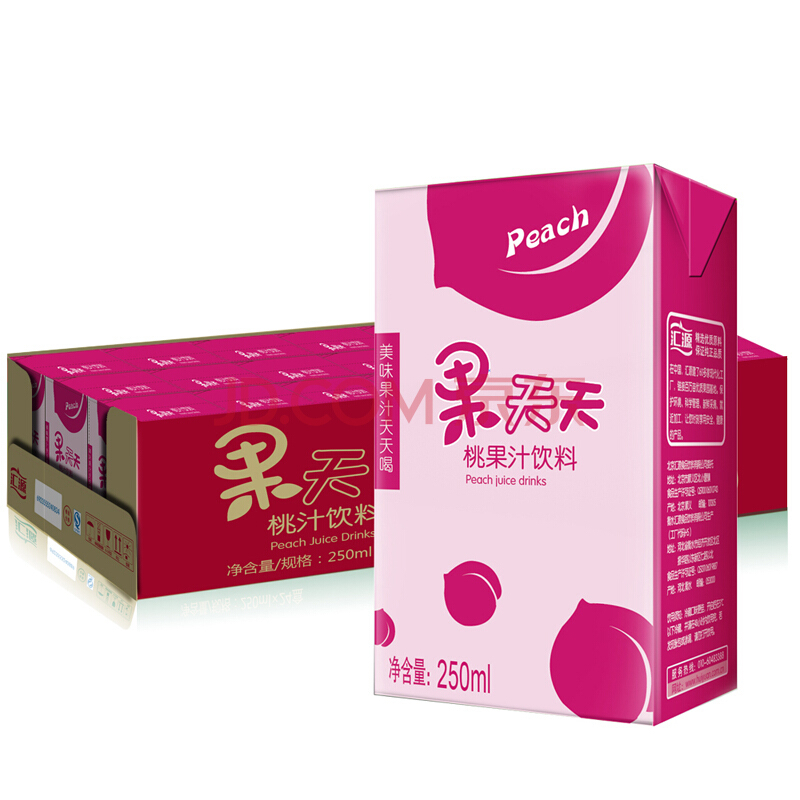 限限京津东北：汇源 桃汁饮料250mlx24盒 19.9元