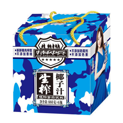 限地区！特种兵 生榨椰子汁 880ml*6瓶 折38.63元/件