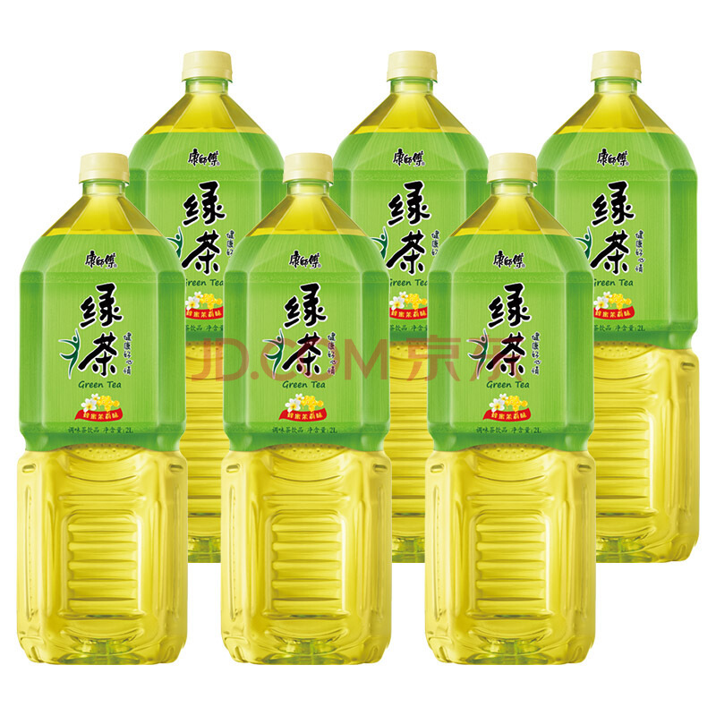 限华北！康师傅 绿茶 蜂蜜茉莉味2L*6瓶 31.9元