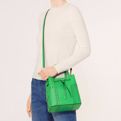 【沧海一粒珠！】Tory Burch 汤丽柏琦 BLOCK-T 微型真皮水桶包 $259（约1751元）