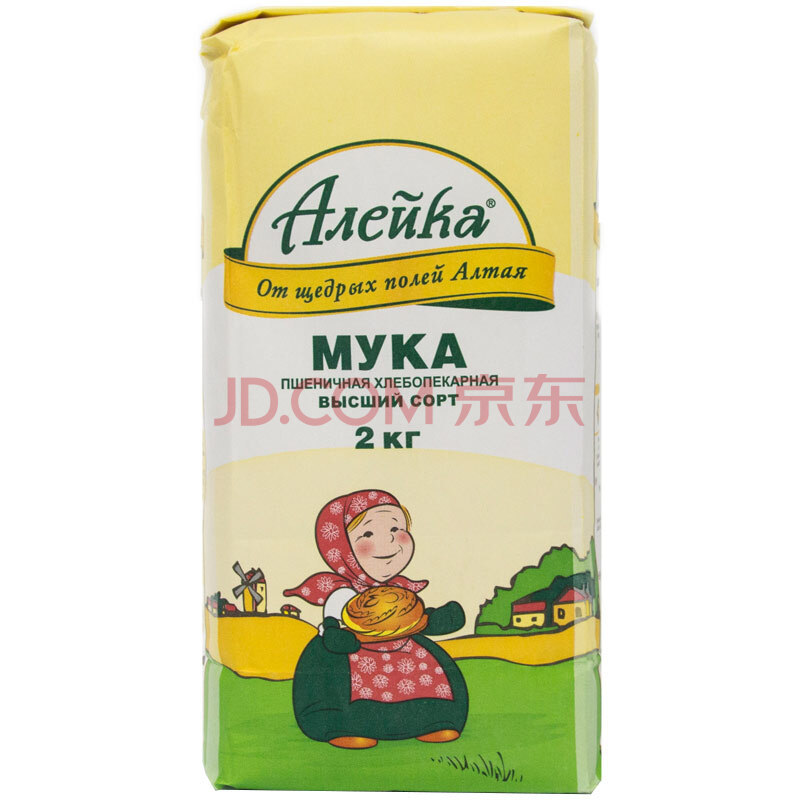 ￥9.4 艾利客 面粉2kg俄罗斯进口高筋面粉