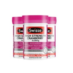 单套免邮！Swisse 蔓越莓精华胶囊 30片*3盒 AU$36.1（约196元）