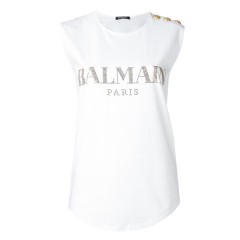 超！罕！见！Balmain 经典款白色logo印字背心 $387（约2803元）