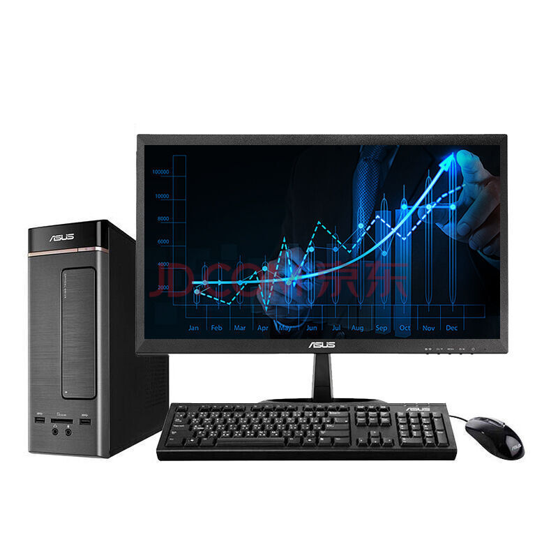 ￥3198 华硕（ASUS）灵睿K20台式电脑主机（i3-6100 4GB 1TB 10L小机箱 )23英寸