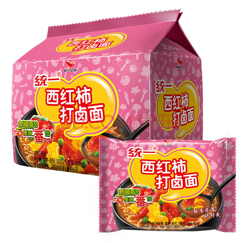 ￥9.9 统一 五合一 西红柿打卤味 108g*5袋装