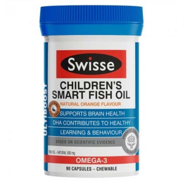 折合78.92元 Swisse儿童欧米伽鱼油益智咀嚼胶囊90粒（增强免疫力促进大脑发育）ChemistDirect-TheDiscountSpecialists
