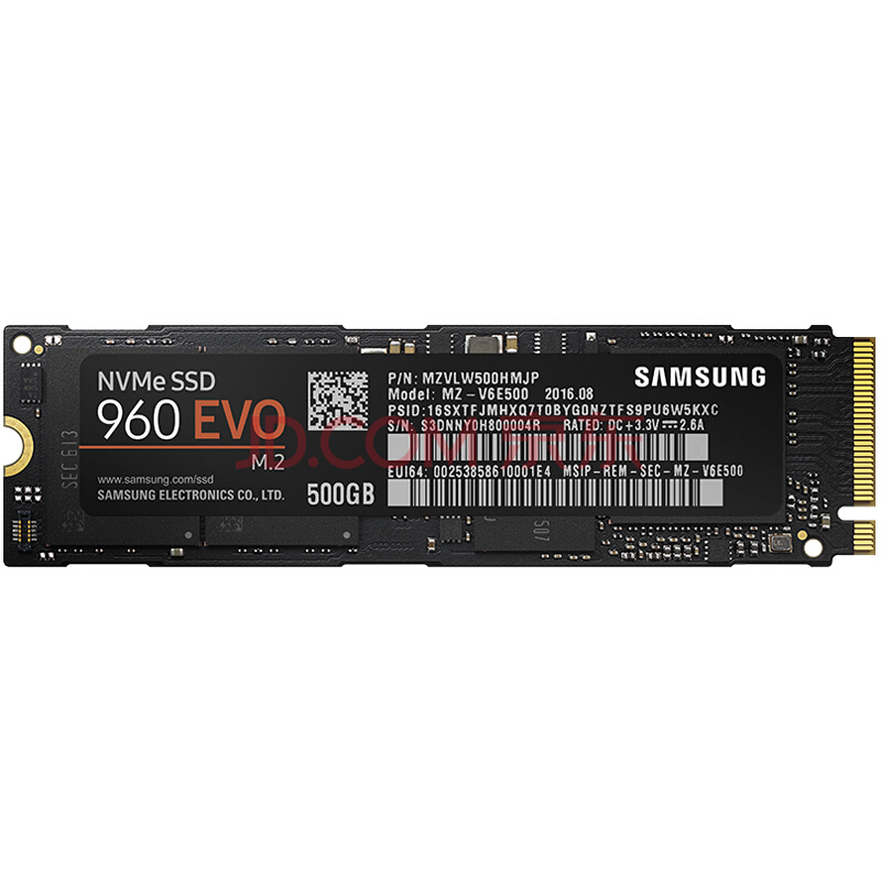 ￥1699 SAMSUNG 三星 960 EVO M.2 固态硬盘 512G