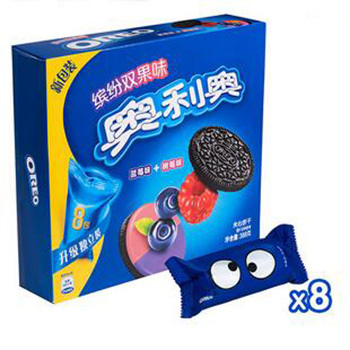 苏宁易购 奥利奥 缤纷双果味夹心饼干（蓝莓味+树莓味388g） *2件23.9元 5折后