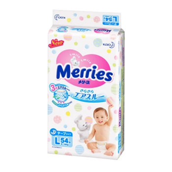 国美在线 Kao花王 Merries 婴儿纸尿裤 L54片 *2件