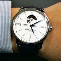 $1199 (原价$3150) 国内2W4 Baume and Mercier Classima Executives 系列镂空机械时装男表