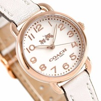 $99 (原价$250) Coach Delancey 系列镀玫瑰金石英时装女表