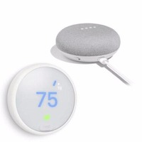 $169.00 Nest Thermostat E 可学习智能恒温器 + Google Home Mini 套装