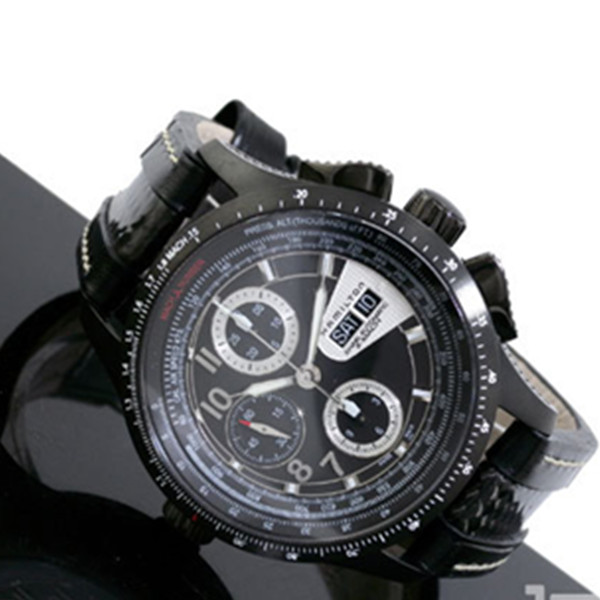三眼计时！Hamilton H76686735 三眼计时自动机械男表 $829（转运到手约￥5483）