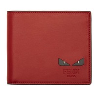 $228包邮无税 Fendi 小怪兽短款钱包 红色款特卖