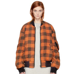 R13 Reversible Multicolor Double Plaid Flight Jacket 女款格纹外套 双面可穿