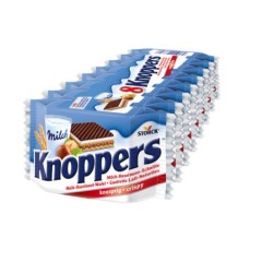 【凑单好物】knoppers 牛奶榛子巧克力威化饼干 25g*8包