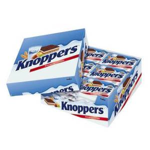 knoppers 牛奶榛子巧克力威化饼干家庭装 24包 €9.95，凑单直邮约76元