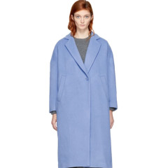 Enfold Blue Wool Loose Fit Coat 女款简约蓝色大衣