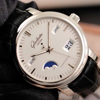 $8500 (原价$19600) 国内公价18W+ Glashutte 格拉苏蒂参议员系列月相大日历机械男表节日大促