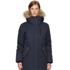 Mackage Navy Down Marla Parka 蓝色羽绒服