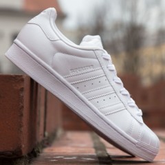 下单立减！adidas Originals 阿迪达斯 White Superstar 女款全白款运动鞋