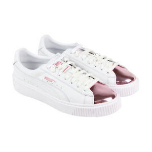 折合384.93元 PUMA 彪马 Basket Platform Metallic 女款休闲运动鞋