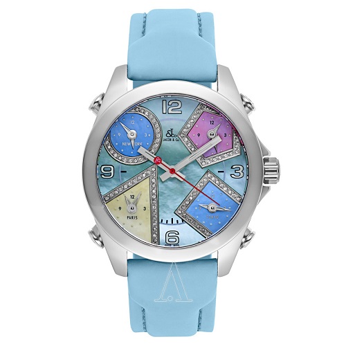 Jacob and Co. 摩登富贵 JCM-42DA 五时区女士钻石手表 $1566（约10632元），免费直邮，建议转运或自提