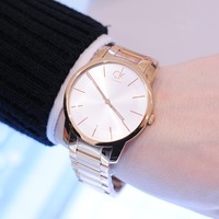 $85 (原价$329) Calvin Klein 城市系列镀玫瑰金时装男表 简约风