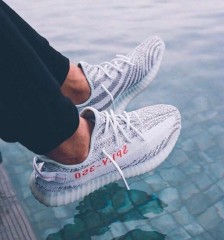 可直邮中国！Adidas 阿迪达斯 yeezy boost 350 V2 蓝灰配色 码全