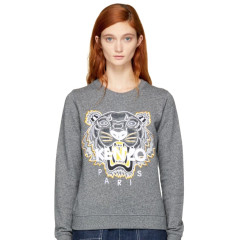 Kenzo Grey Tiger Sweatshirt 女款灰色虎头卫衣