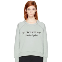 S码最后一件~Burberry Blue Torto Logo Sweatshirt 品牌logo图案卫衣