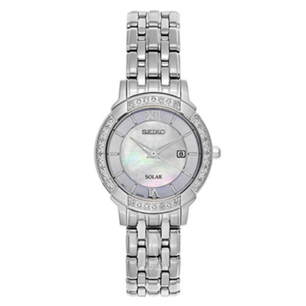 用码好价！SEIKO 精工 SUT277 女款镶钻太阳能腕表 $110（转运到手约￥790）