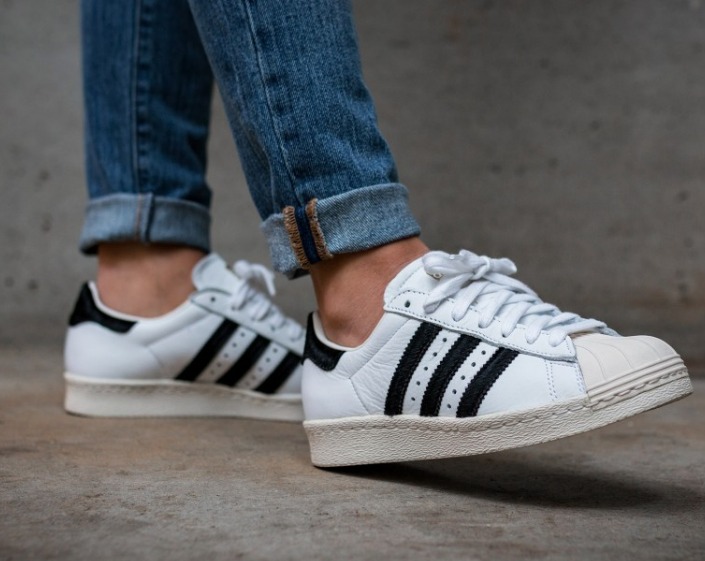 折合308元 adidas Originals White Superstar 80s Sneakers 女款小白鞋
