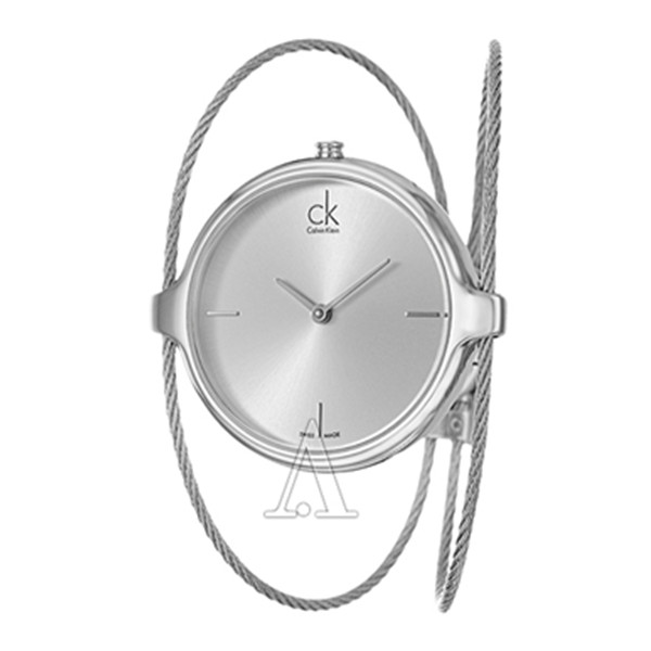 简约设计！Calvin Klein K2Z2S116 时尚女表 $58（转运到手约￥430）