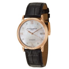 Baume and Mercier 名士表 Classima Executives 系列 MOA10077 女士18K玫瑰金手表