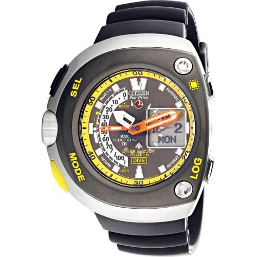 CITIZEN 西铁城 Aqualand JV0055-00E 男士钛合金光动能腕表 $290.99（首单立减，约￥1980）