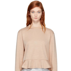 Carven Pink Ruffled Sweatshirt 女款带荷叶边卫衣