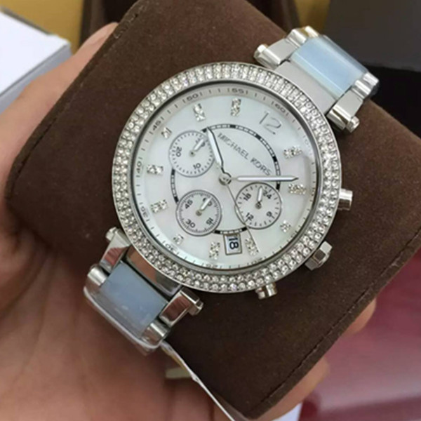 再降！Michael Kors MK6138 镶施华洛世奇水晶三眼时尚女表 $96.9（转运到手约￥723）