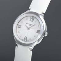 $699 (原价$2850) 国内公价¥ 19900 Baume and Mercier Promesse 系列镶钻珍珠母贝时装女表