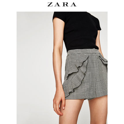 ￥119 秋冬折扣 ZARA 女装 叠层装饰百慕大短裤 09878221070