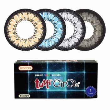 易视网 Bescon Tutti Circle大直径系列半年抛彩色隐形眼镜1片装*224元包邮（断码特惠）