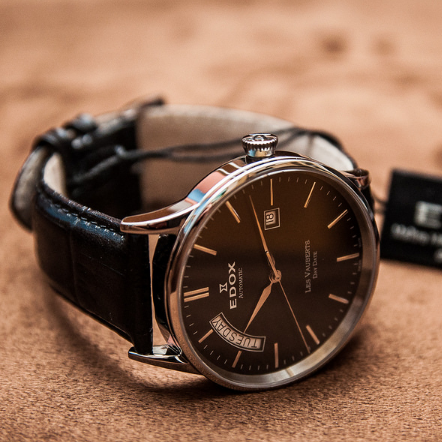 EDOX 依度 Les Vauberts系列 83007-3-NIN 男士机械腕表 $279（需用码），约1870元，可直邮