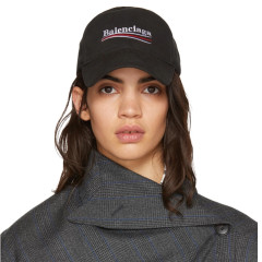 Balenciaga Black Campaign Logo Cap 黑色logo帽