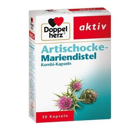 Doppelherz 双心水飞蓟+朝鲜蓟胶囊 30片 €3.96，约30元，可直邮