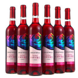 GreatWall 长城 玫瑰红甜型葡萄酒 整箱装 750ml*6瓶 120元