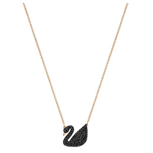 Swarovski Iconic Swan 黑天鹅项链 玫瑰金 中码 €67.15，约551元