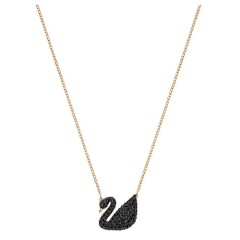 【立减10欧 免邮中国】Swarovski 施华洛世奇 Iconic Swan 黑天鹅项链 玫瑰金 中码