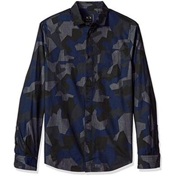 限L码！Armani Exchange阿玛尼Camo男衬衫 $30.86（到手约￥260）